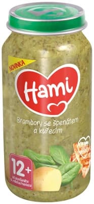 Hami Maso-zeleninový příkrm Brambory se špenátem a kuřecím