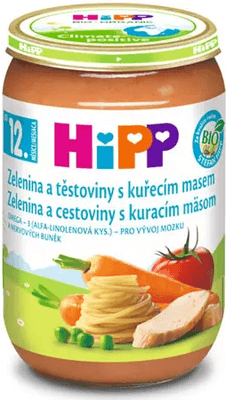 HiPP BIO Zelenina a těstoviny s kuřecím masem