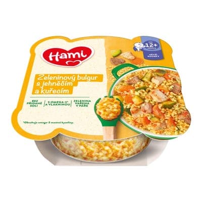 Hami talířek Zeleninový bulgur s jehněčím a kuřecím 12m+