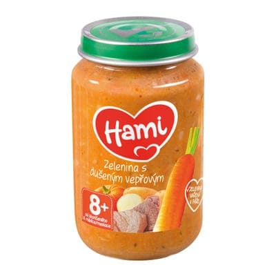 Hami Masozeleninový příkrm, zelenina s dušeným vepřovým