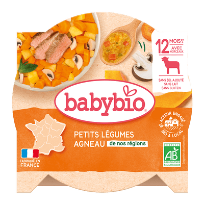 BabyBio BIO dušená zelenina s jehněčím masem