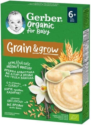 Gerber Organic nemléčná kaše s příchutí vanilky