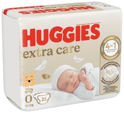 Huggies Extra Care Newborn č.0 25ks  (<3.5 kg )