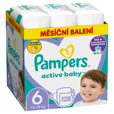 Pampers Active Baby Měsíční balení vel. 6 (13-18kg)