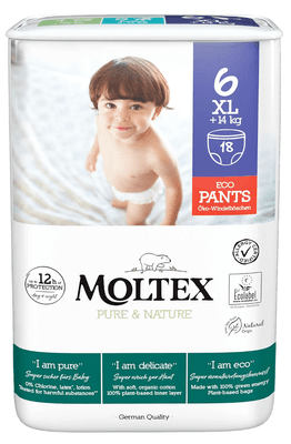 Moltex Pure & Nature Plenkové kalhotky XL vel. 6 (+14 kg)