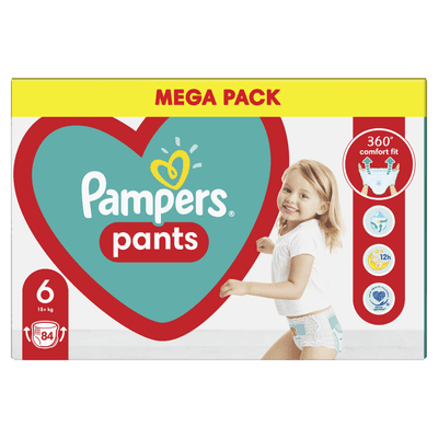 Pampers Pants Plenkové kalhotky Mega Pack vel. 6 (15kg+)