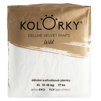 Kolorky Deluxe Velvet Pants Wild XL (12-16 kg) - jednorázové kalhotkové eko plenky
