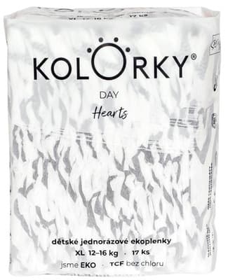 Kolorky Day Jednorázové eko plenky srdce XL (12-16 kg)