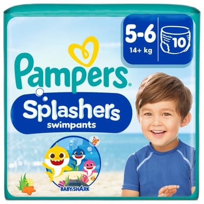 Pampers Kalhotkové plenky Splashers Carry Pack Baby Shark velikost 5, 10ks