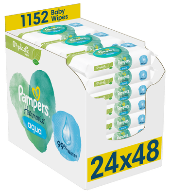 Pampers Harmonie Aqua Vlhčené ubrousky 24x48ks