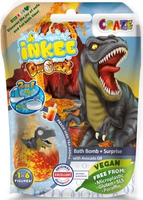 Inkee Šumivá bomba do vany s překvapením – Dinosaurus