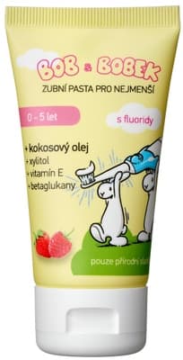 Bob a Bobek Dětská zubní pasta s příchutí malin a jahod (0-5 let)