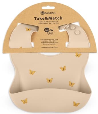 Petite&Mars Bryndák silikonový Take&Match Sand Butterflies 6m+