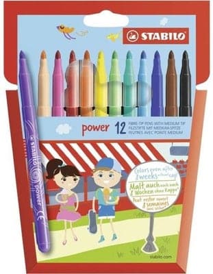 Stabilo Vláknový fix - power - 12 ks sada - 12 různých barev
