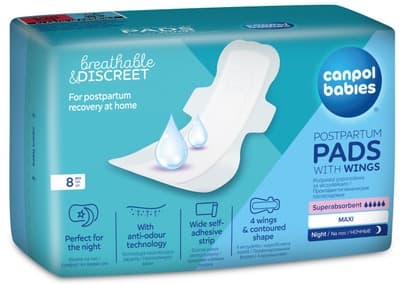 Canpol babies Poporodní vložky s křidélky noční