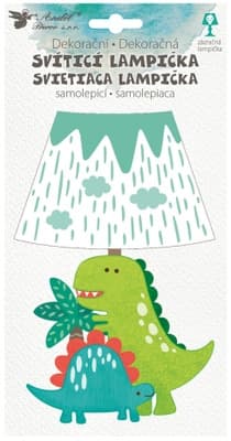 Anděl Přerov Lampička samolepicí svítící LED Dinosaurus 19 cm