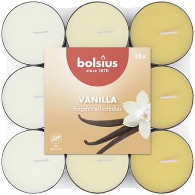 Bolsius Čajové vonné svíčky Vanilla, tříbarevné