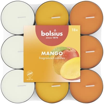 Bolsius Čajové vonné svíčky Mango, tříbarevné