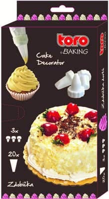 Toro Zdobící sáček, 32x17,5cm 20ks + trysky 3 ks