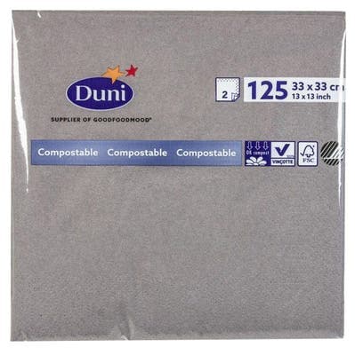 Duni Ubrousky 2-vrstvé, 33cm, tmavě šedé