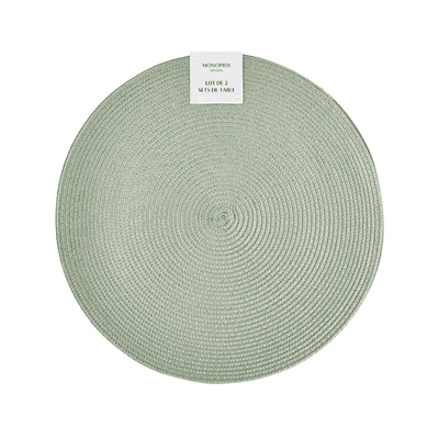 Monoprix Kulaté prostírání, 38 cm, sada 2 ks