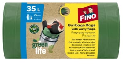 Fino Green life recyklované zavazovací pytle na odpad 35l