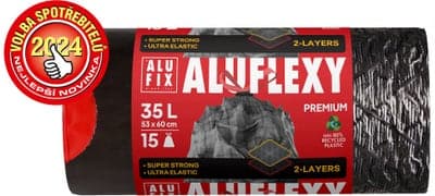 Alufix ALUFLEXY pytle na odpadky zatahovací 35 l, 15 ks