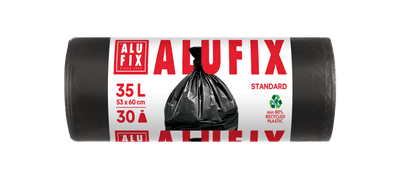 Alufix Pytle na odpadky 35 l, 30 ks, HDPE  černé