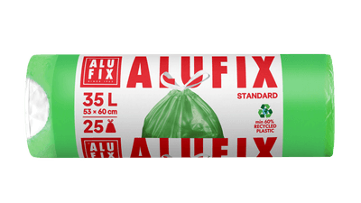 Alufix Pytle na odpadky zatahovací 35 l, 25 ks, HDPE  zelené