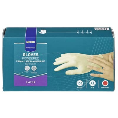 Metro Professional Rukavice latexové XL bílé