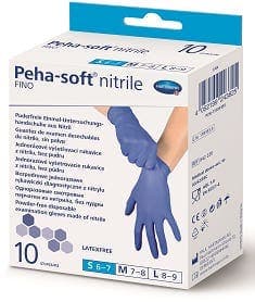 Hartmann Peha-soft nitrile fino Nitrilové rukavice S  bez latexu