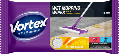 Vortex Vlhčené mopovací ubrousky citrusový vánek