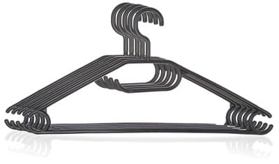 Brilanz Sada černých plastových ramínek