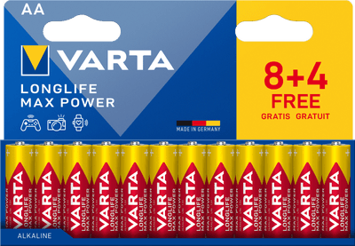 Varta Longlife Max Power AA, 8+4