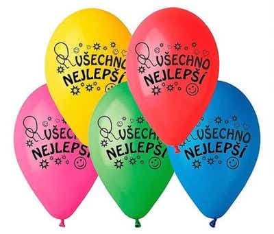 Teddies Nafukovací balónek "Všechno nejlepší"