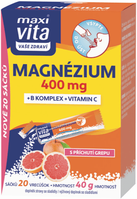 Maxi Vita Magnézium 400 mg + B komplex + vitamin C