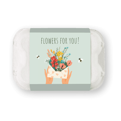 Blossombs Semínkové bomby - Dárkový box na vajíčka - Kytice