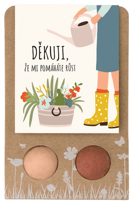 Blossombs Semínkové bomby - Drobný dáreček - Děkuji, že mi pomáháte růst