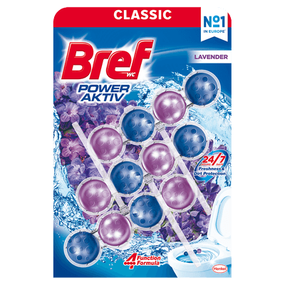 Bref Power Aktiv Lavender tuhý WC blok 3x50g