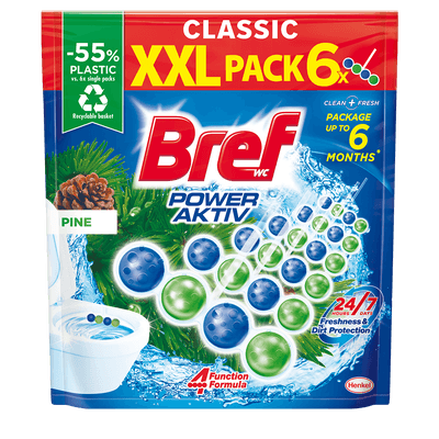 Bref Power Aktiv Pine tuhý WC blok (6x 50 g)