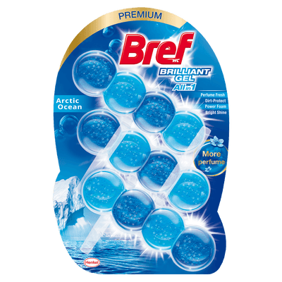 Bref Brilliant Gel Arctic Ocean gelový WC blok 3x42 g