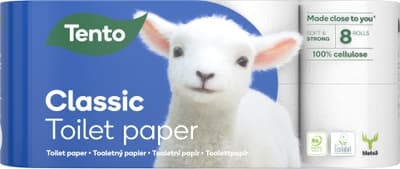 Tento Classic toaletní papír 3vrstvý, 8 rolí