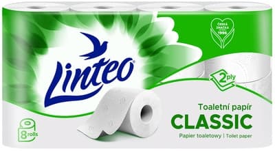 Linteo Toaletní papír CLASSIC 2vrstvý, 8 rolí