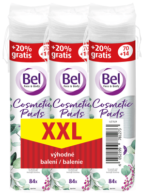 Bel Face & Body Cosmetic Odličovací tampony, XXL pack (3x 84 ks)