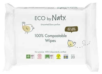 ECO by Naty Vlhčené ubrousky bez vůně pro citlivou pokožku