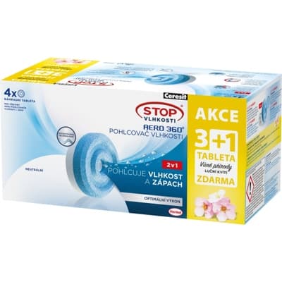 Ceresit Pohlcovač vlhkosti Aero 360° náhradní tablety, luční kvítí (4x 450 g)
