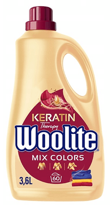 Woolite Keratin Therapy Mix Colors tekutý prací prostředek, 3,6L