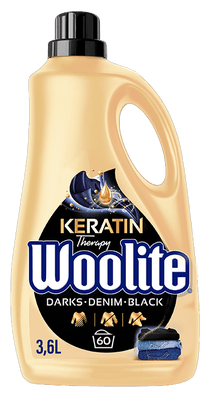 Woolite Keratin Therapy Dark, Black & Denim tekutý prací prostředek, 3,6L