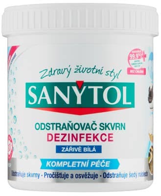 Sanytol dezinfekce odstraňovač skvrn zářivě bílá
