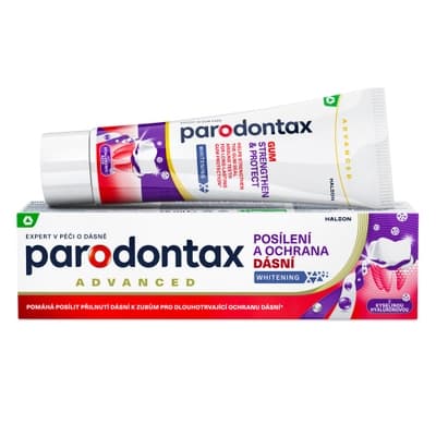 Parodontax Posílení a ochrana dásní Whitening Zubní pasta s kyselinou hyaluronovou
